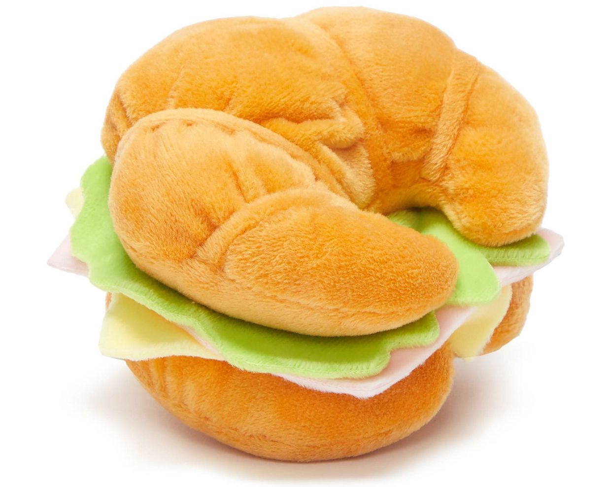 bark tres fancy sandwich croissant dog toy
