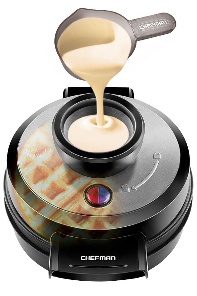 chefman perfect pour volcano belgian waffle maker