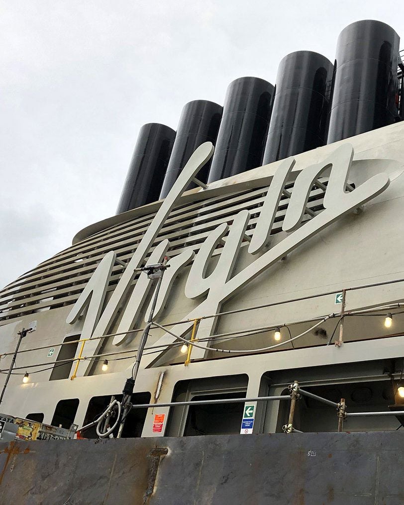 virgin ship under construction