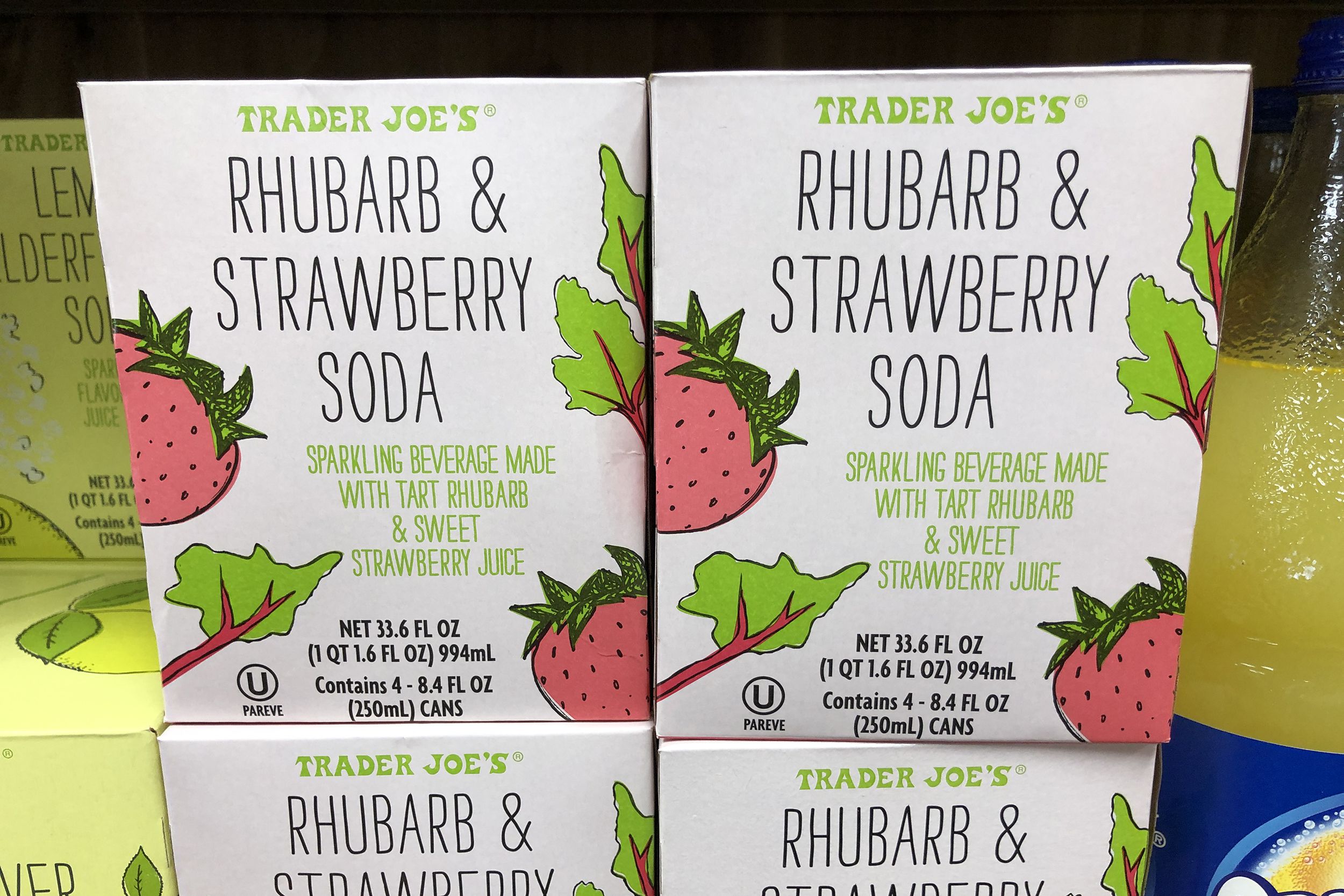 Rhubarb and Strawberry Soda