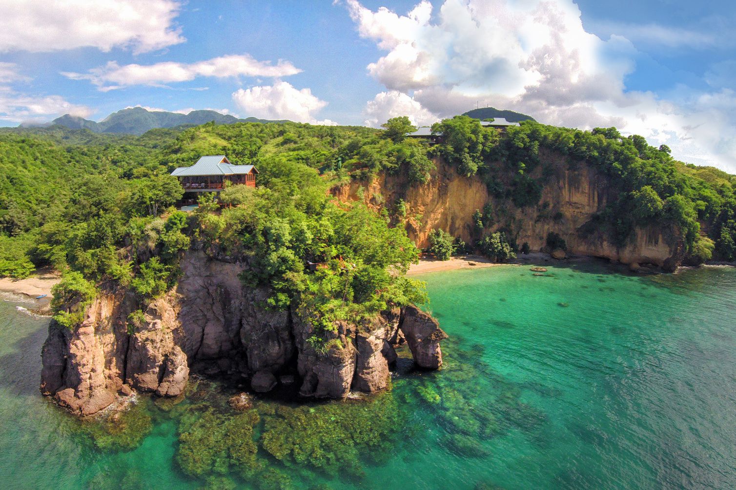 aerial view of secret bay