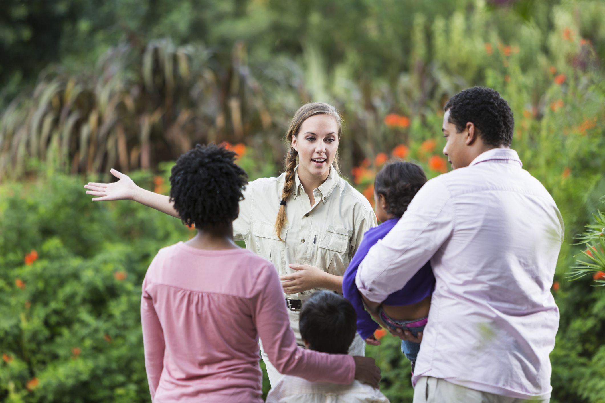 tour guide and family
