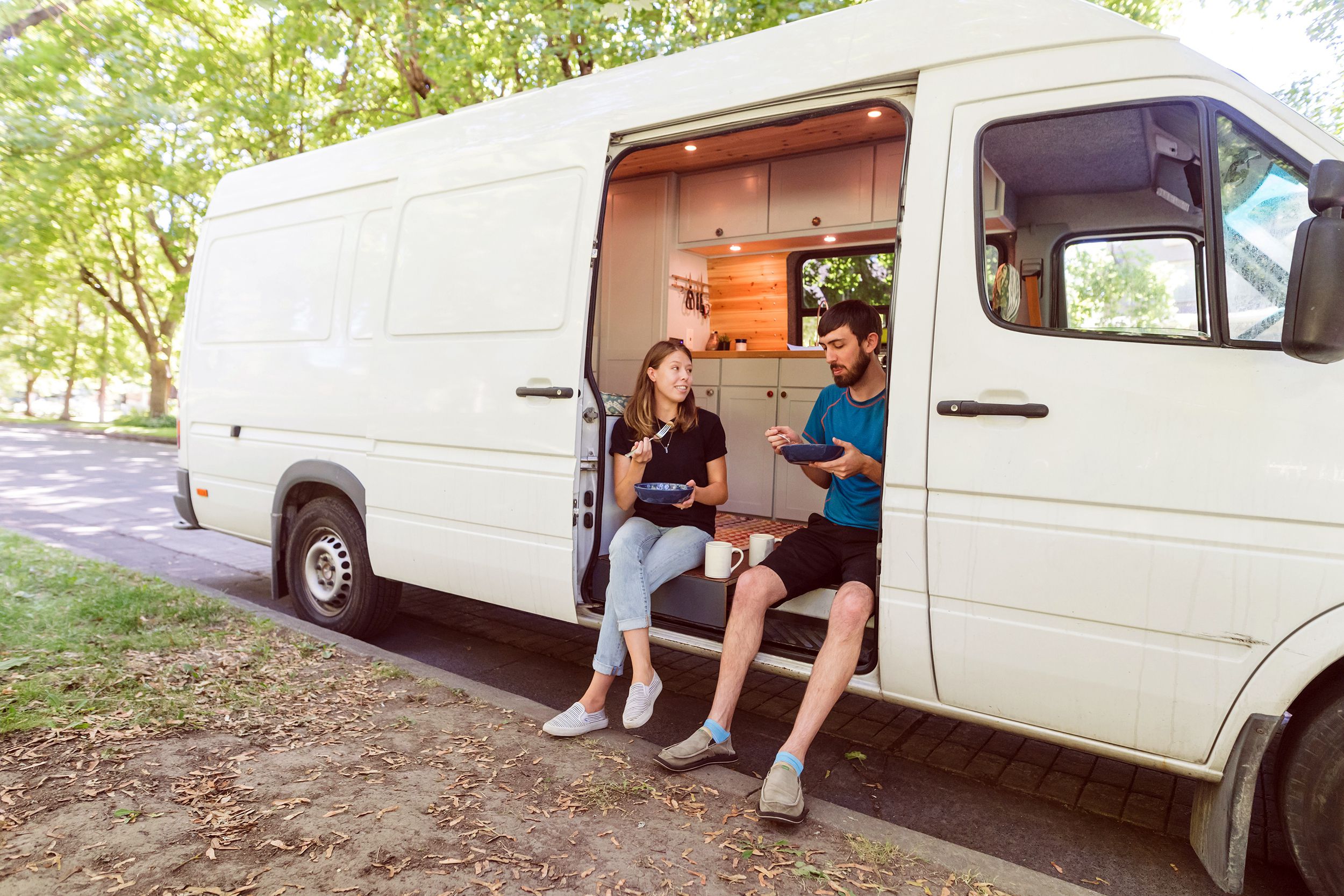couple living in a van