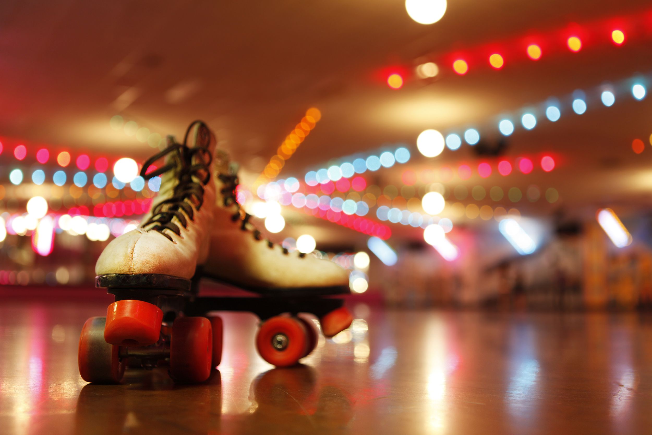 roller-skates in the roller disco