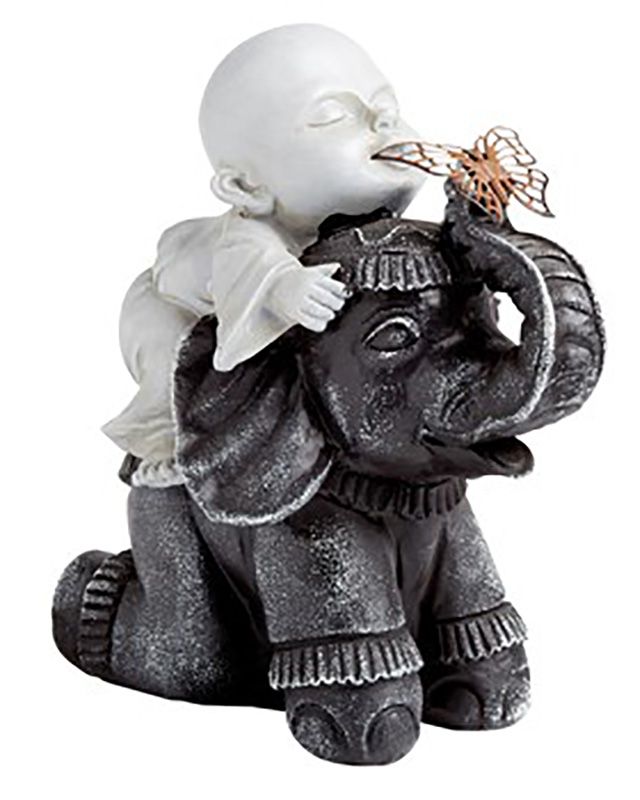 buddha and elephant garden decor statue