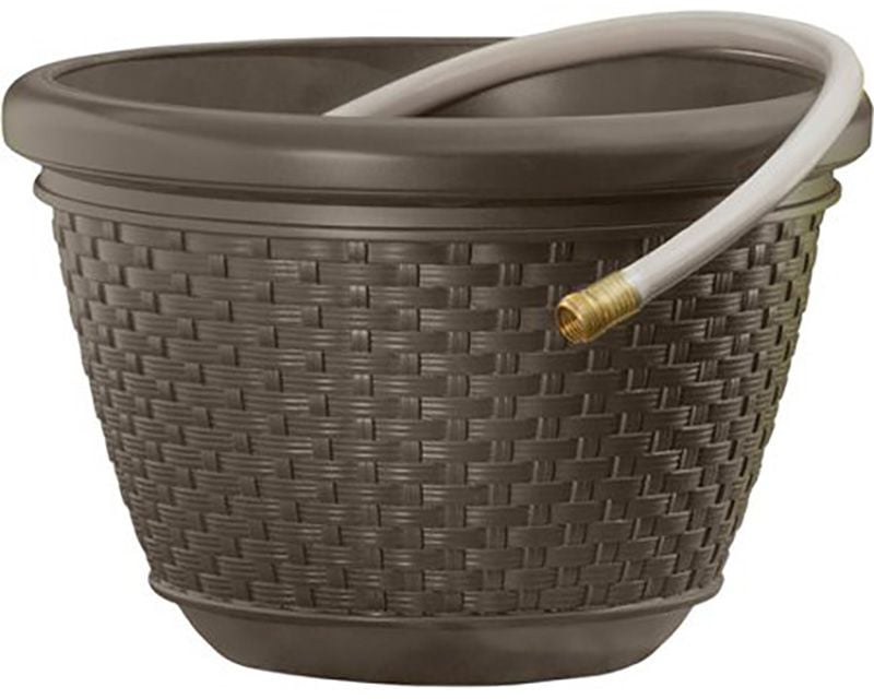 suncast 100-foot resin wicker hose pot