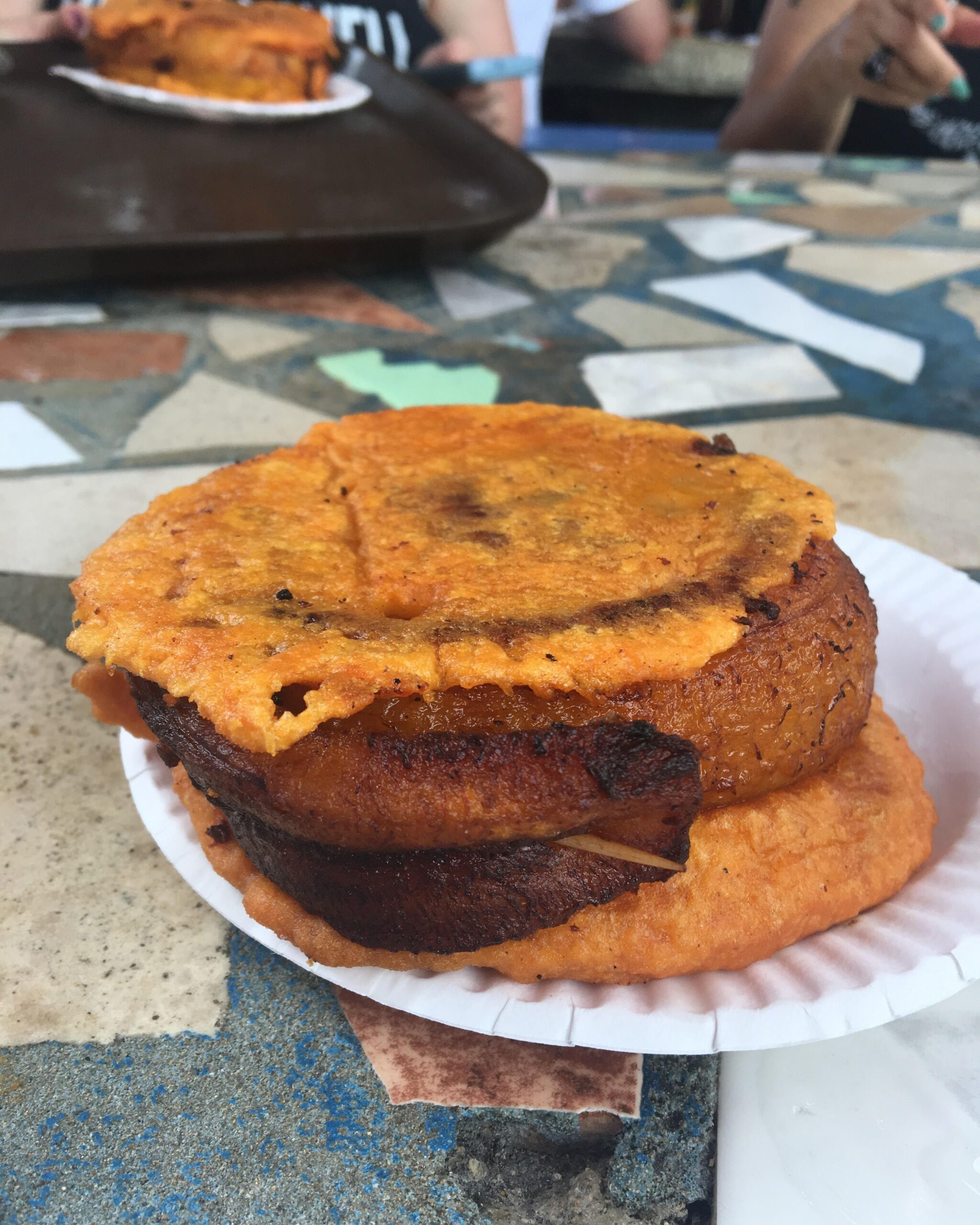 fritter on plate