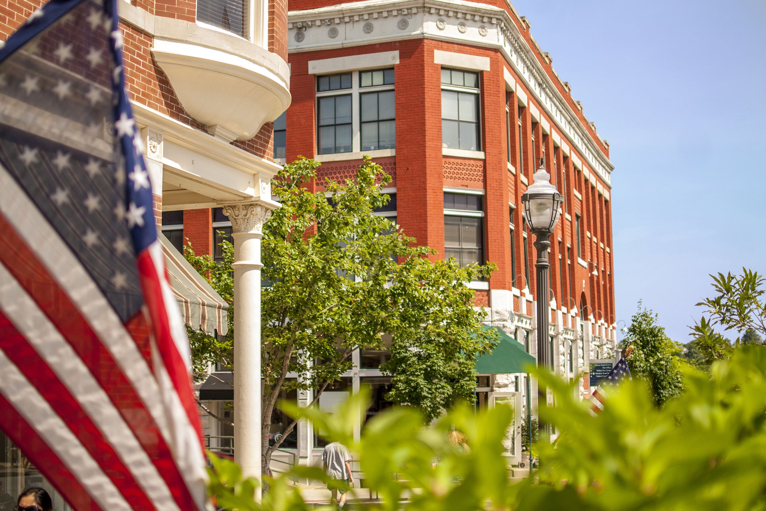 downtown square in Fayetteville, Arkansas