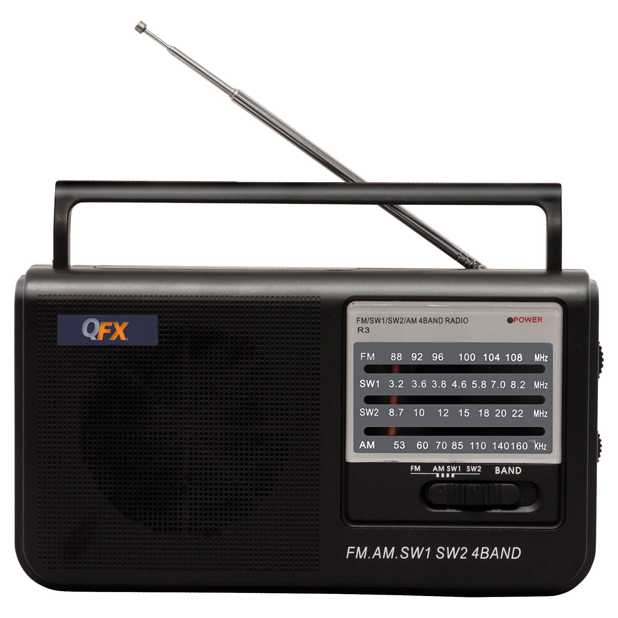 qfx r-3 portable am/fm/sw1/sw2 radio