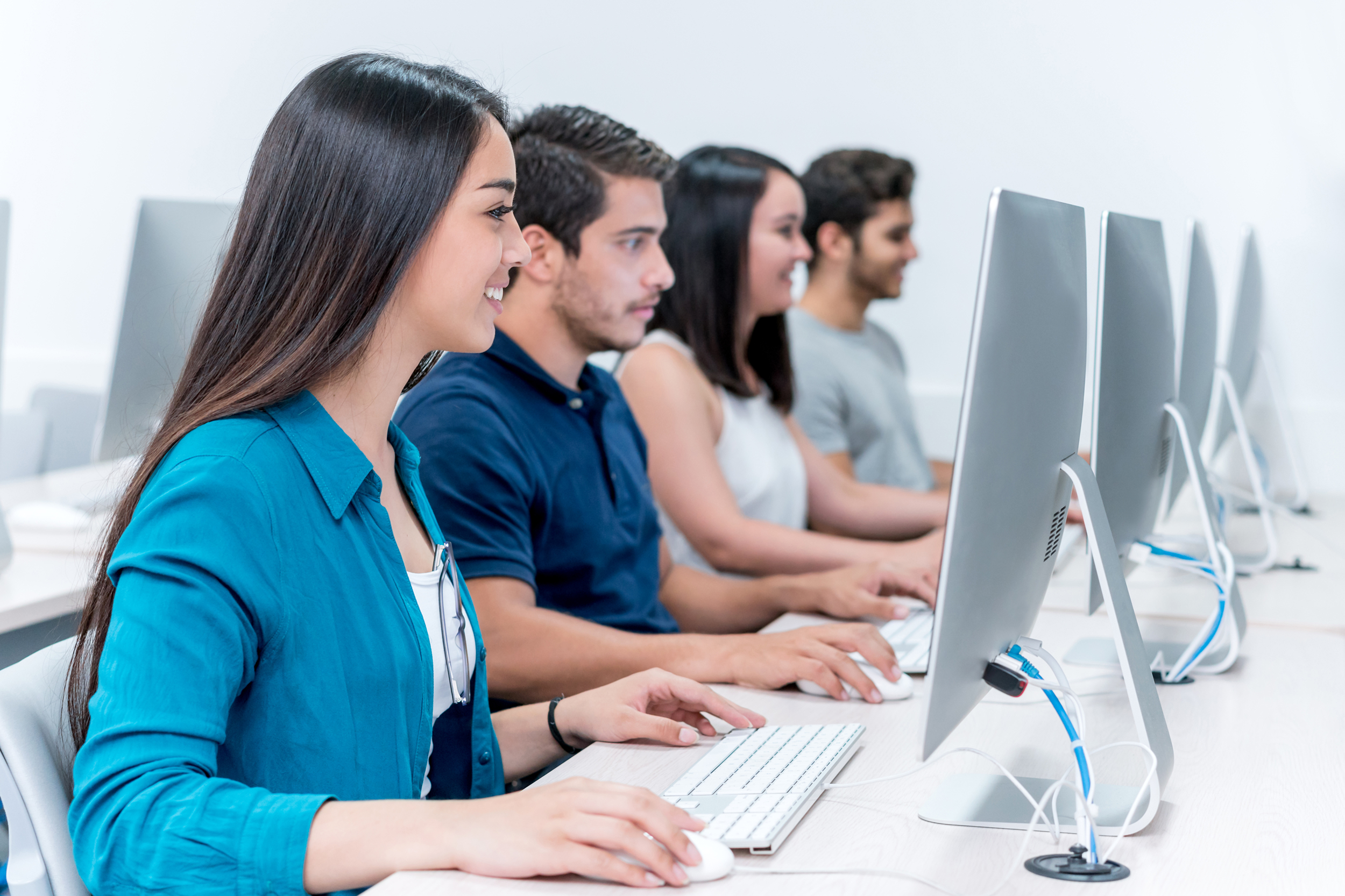 Group of students in a computer lab
