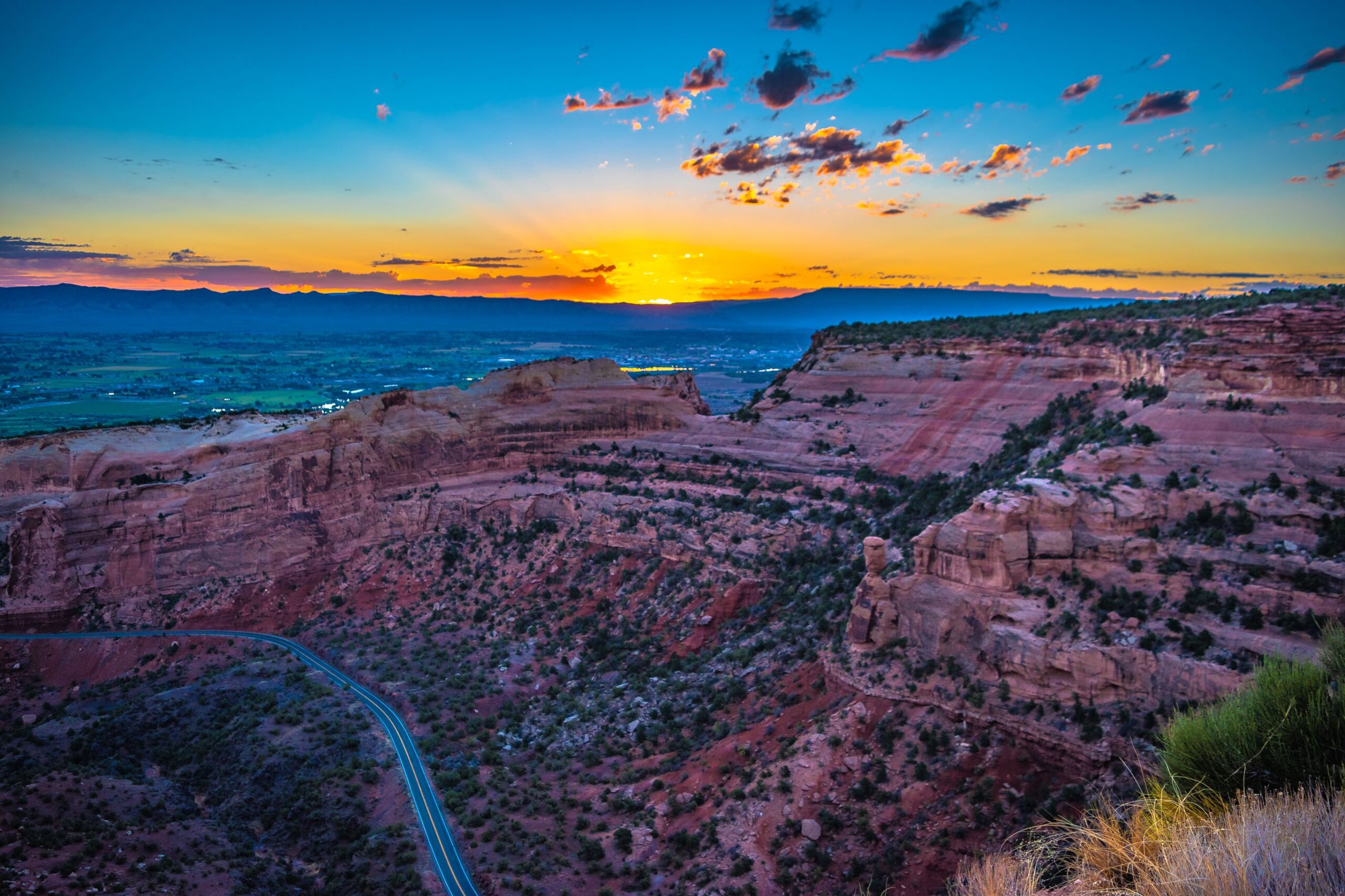 sunrise in colorado national monument in grand junction