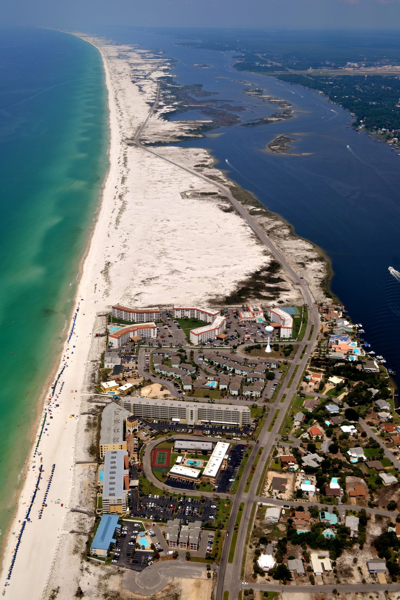 okaloosa island viewed from above