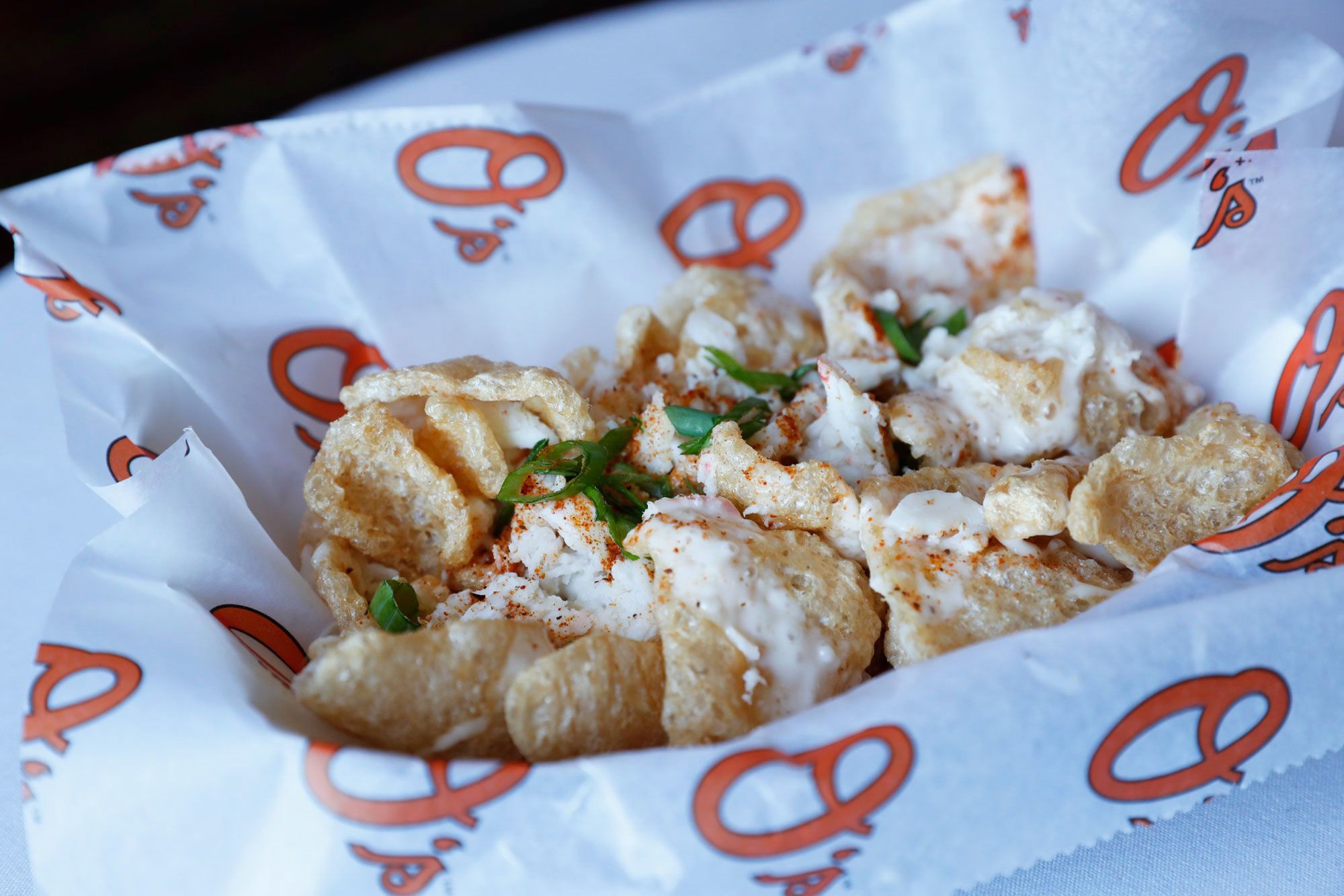 Crabmeat Pork Rind Chipper, Oriole Park, Baltimore
