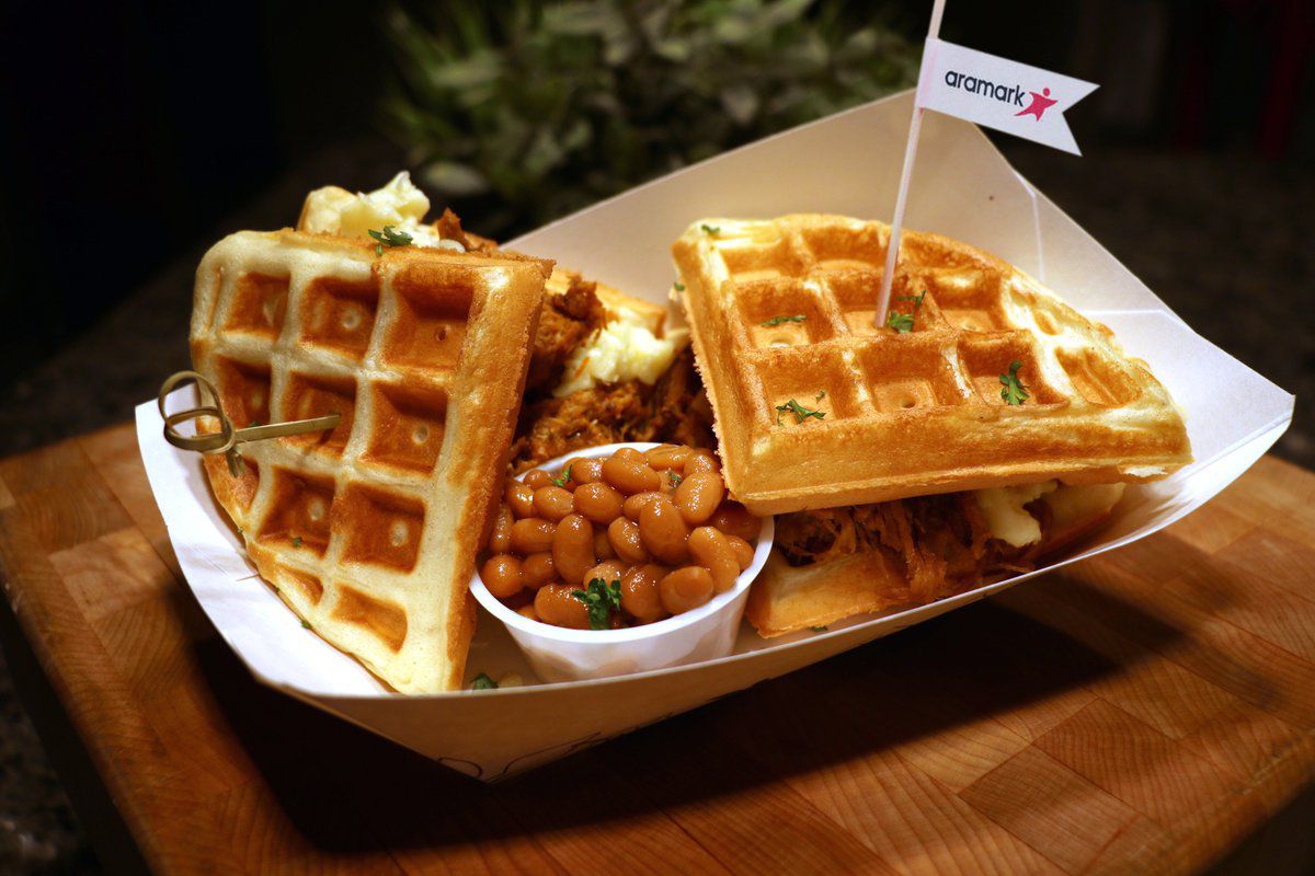 Log Cabin Waffle Sandwich, Rogers Centre, Toronto