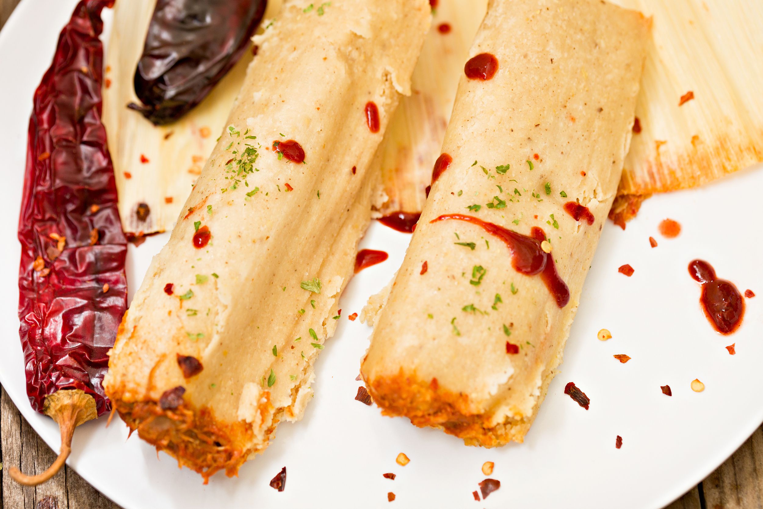 two tamales on a plate