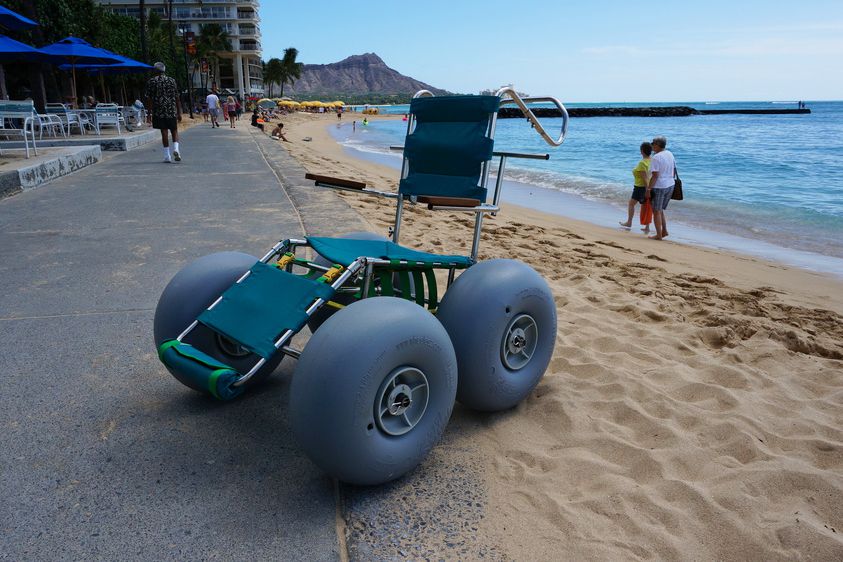 beach wheelchair rental for Waikiki Beach, Honolulu