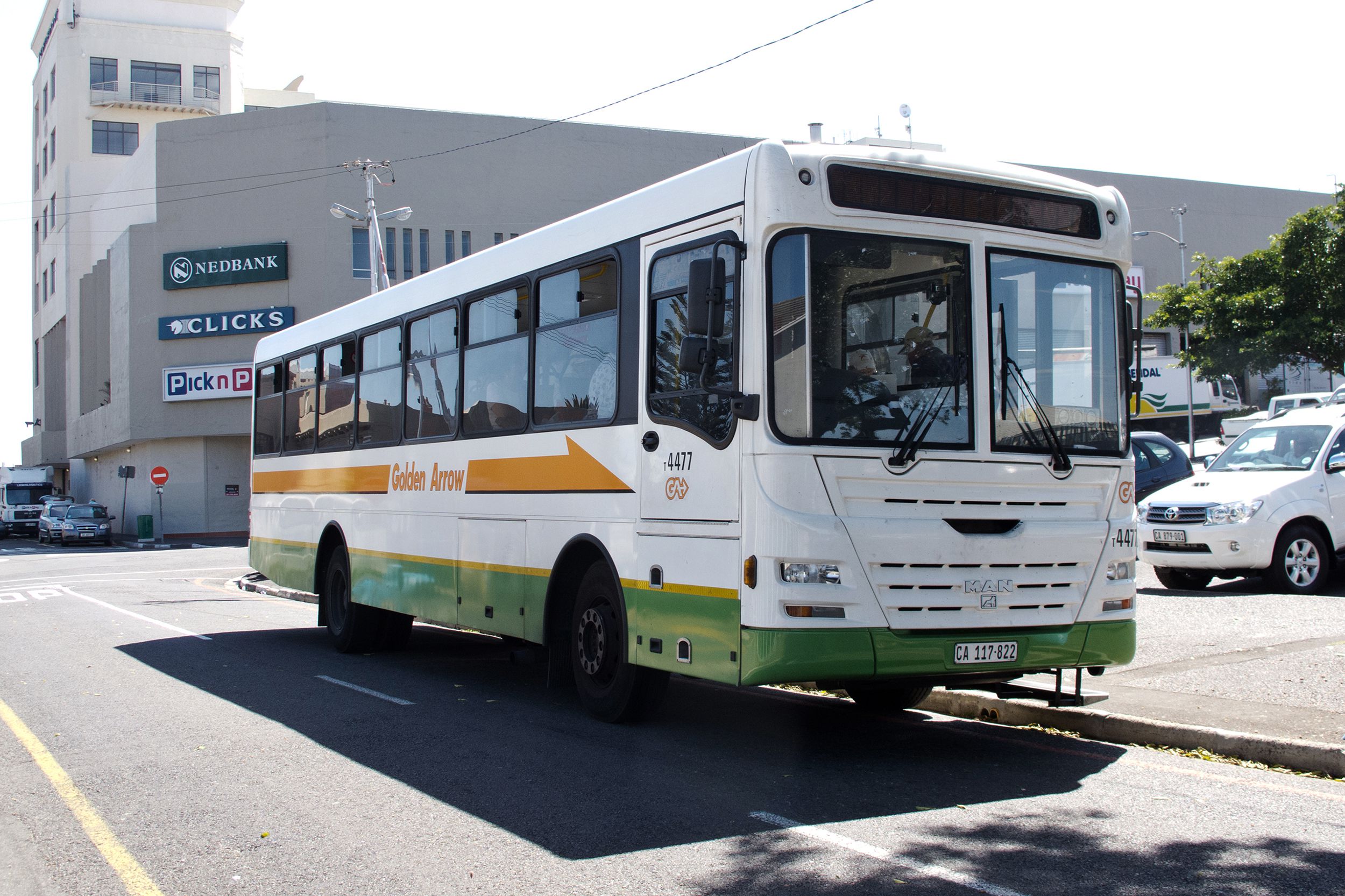 Golden Arrow bus in Cape Town, South Africa