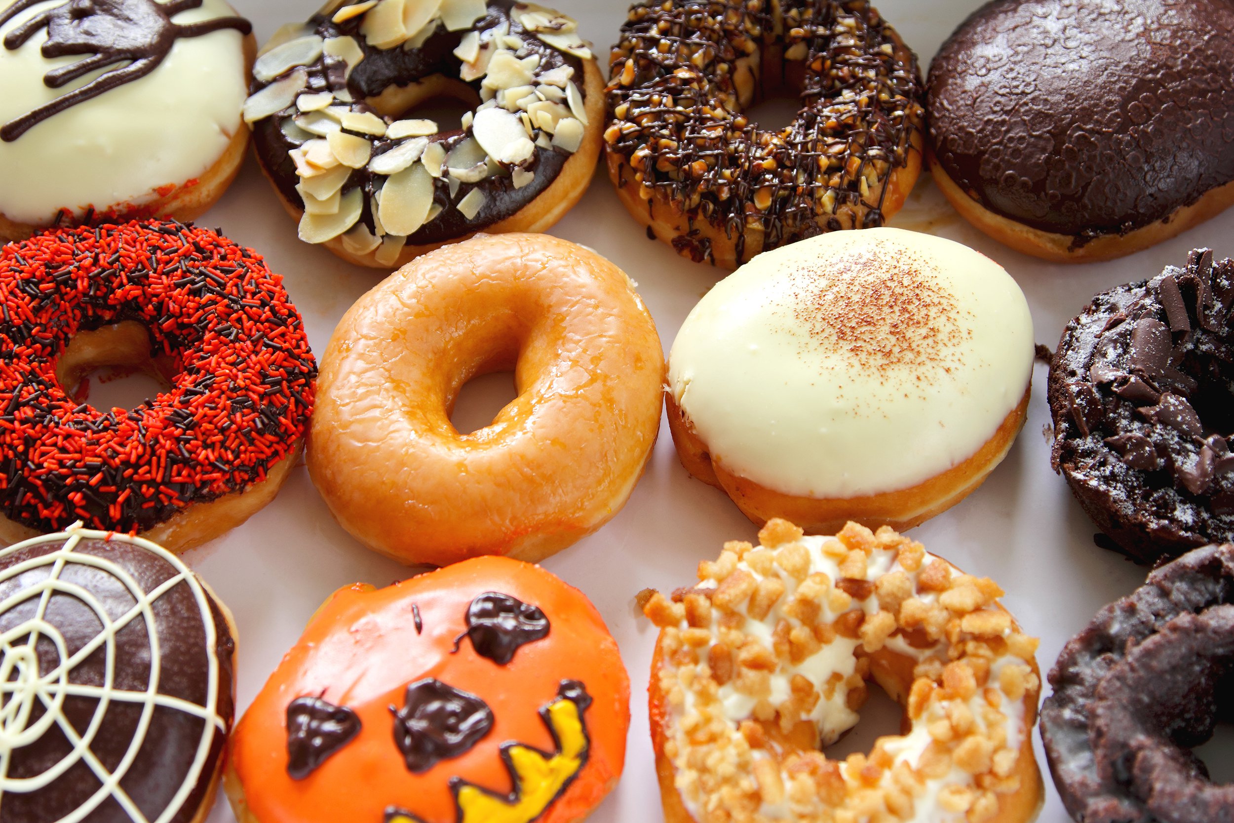 selection of Halloween doughnuts