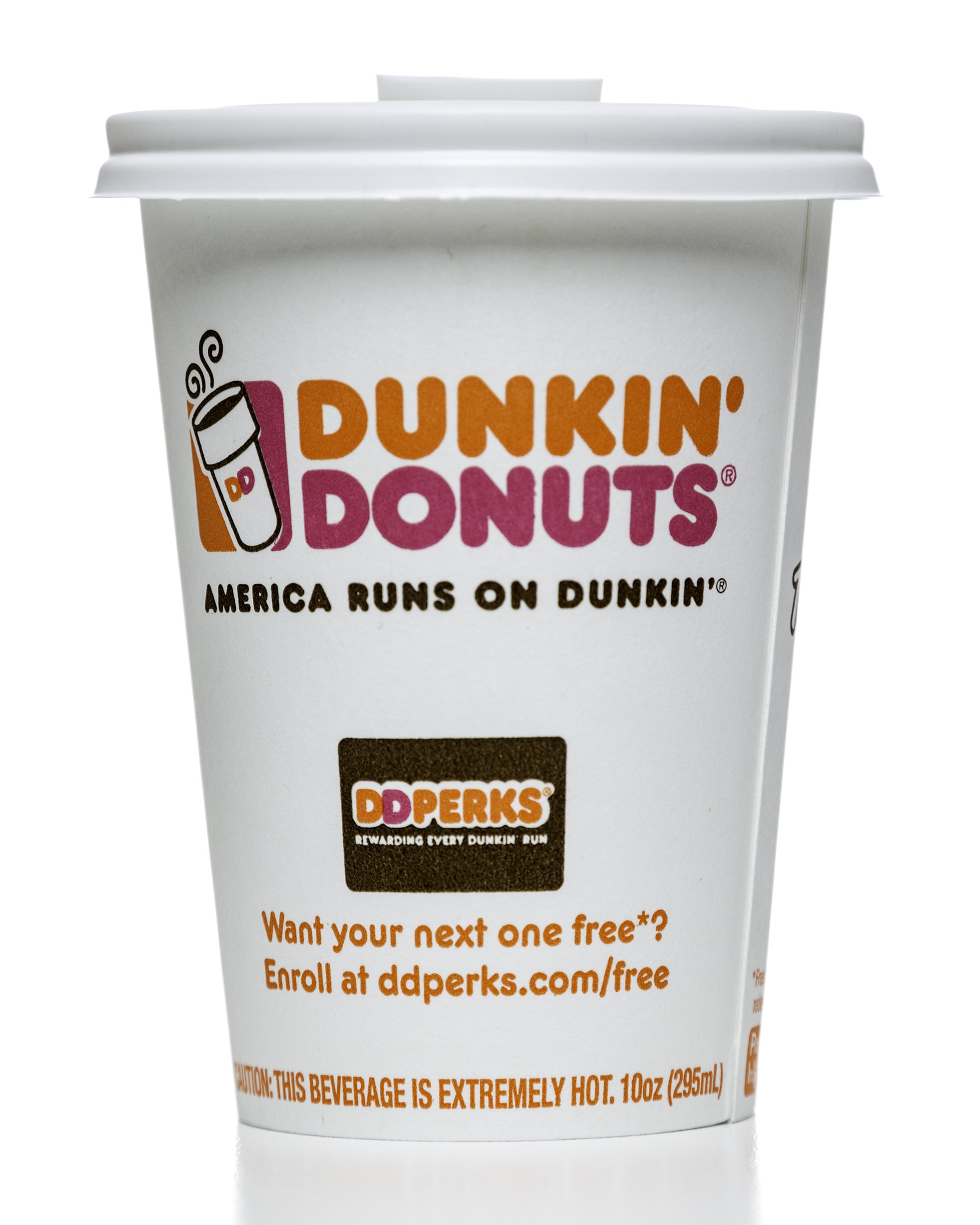Dunkin' Donuts hot coffee cup