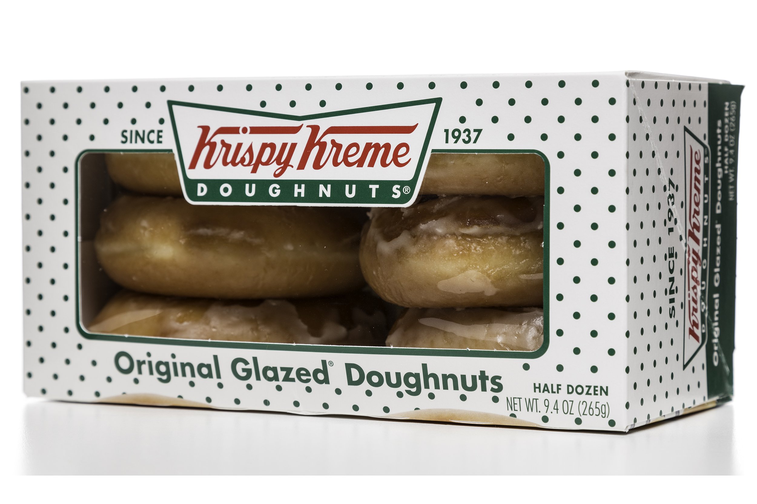 Krispy Kreme original glazed doughnuts half dozen box