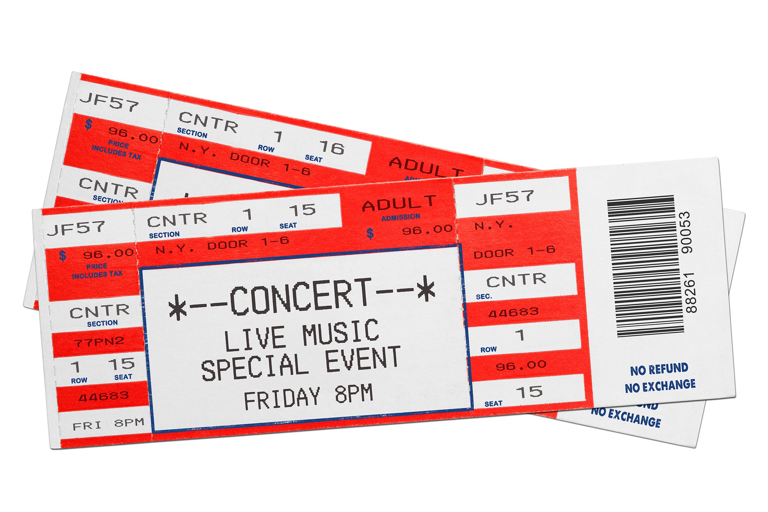 red concert tickets