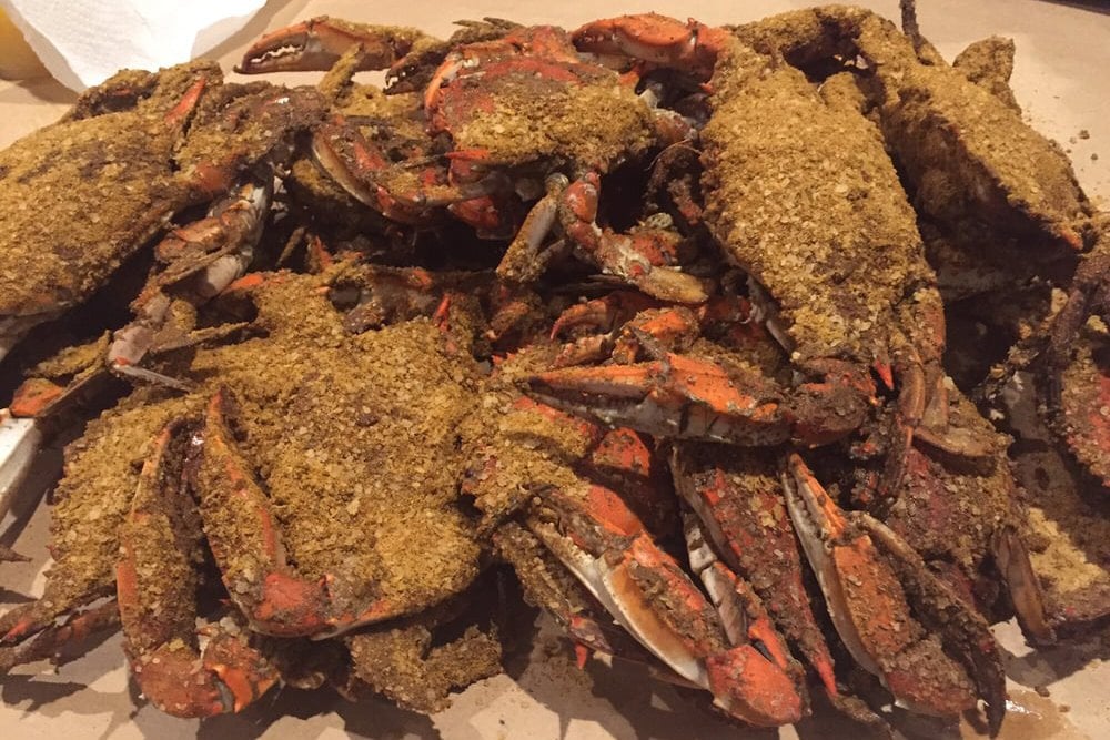 Steamed Crabs, Mr. Bill's Terrace Inn in Baltimore