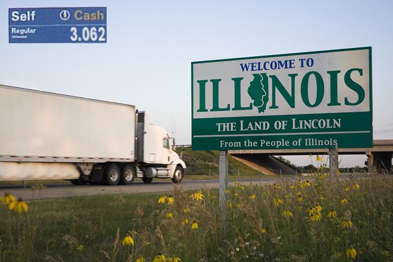 Welcome to Illinois sign