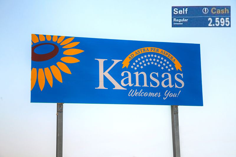 Welcome to Kansas sign