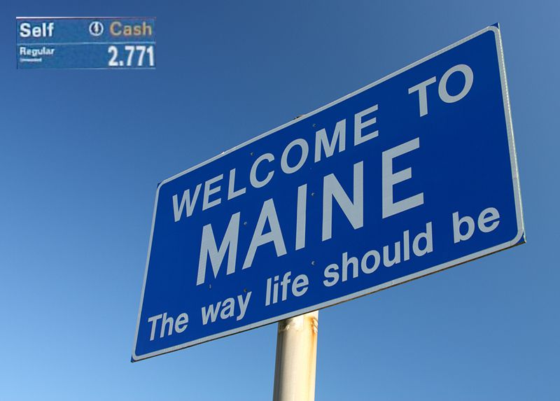 Welcome to Maine sign