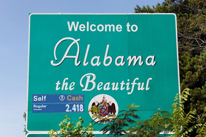 Welcome to Alabama sign