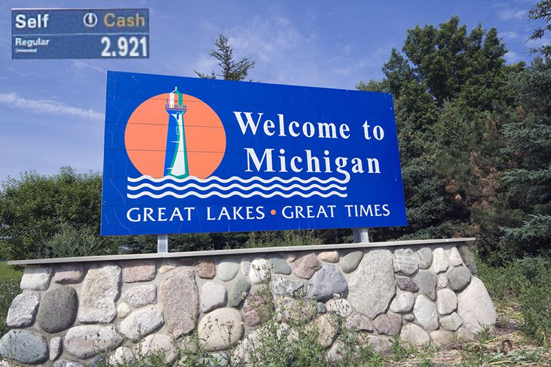 Welcome to Michigan sign