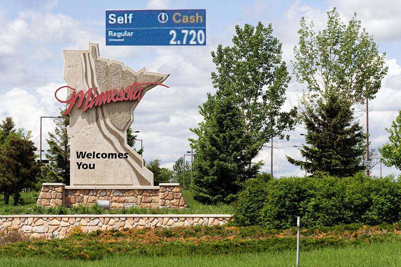 Welcome to Minnesota sign
