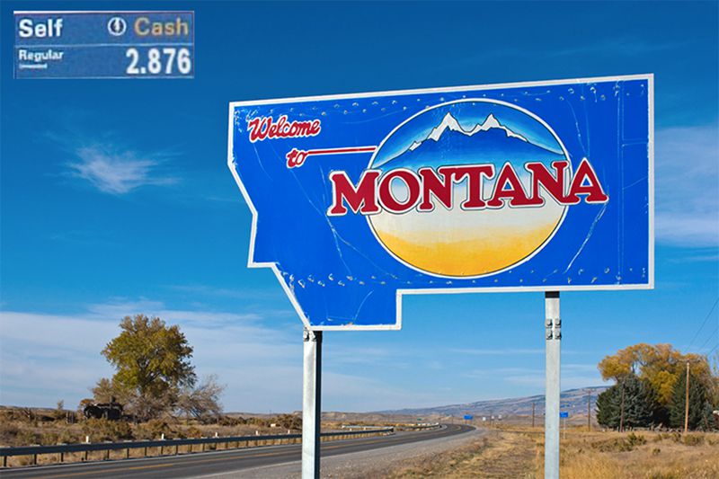 Welcome to Montana sign