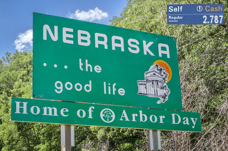 Welcome to Nebraska sign