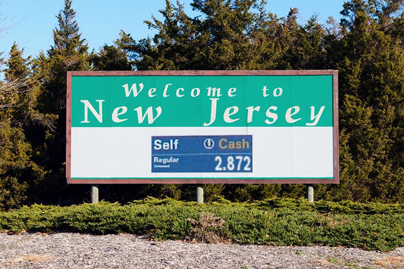 Welcome to New Jersey sign