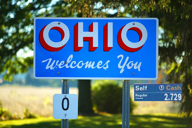 Welcome to Ohio sign