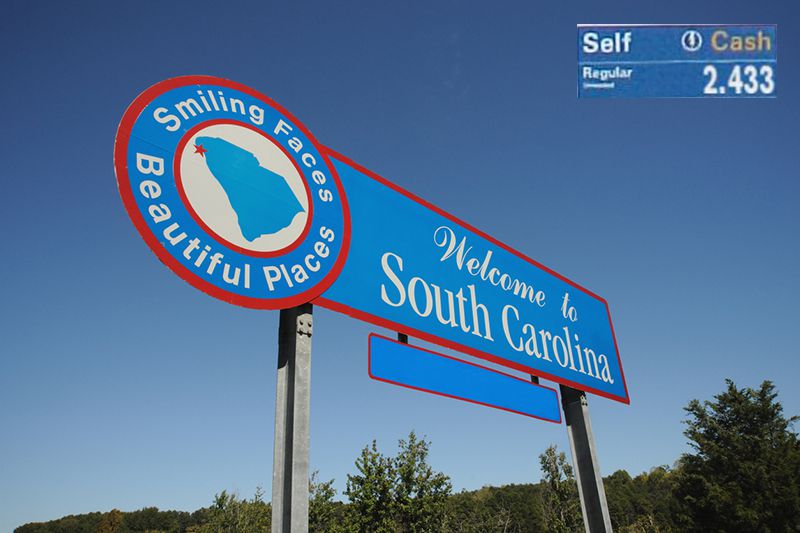 Welcome to South Carolina sign