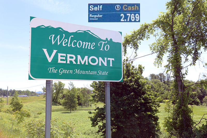 Welcome to Vermont sign