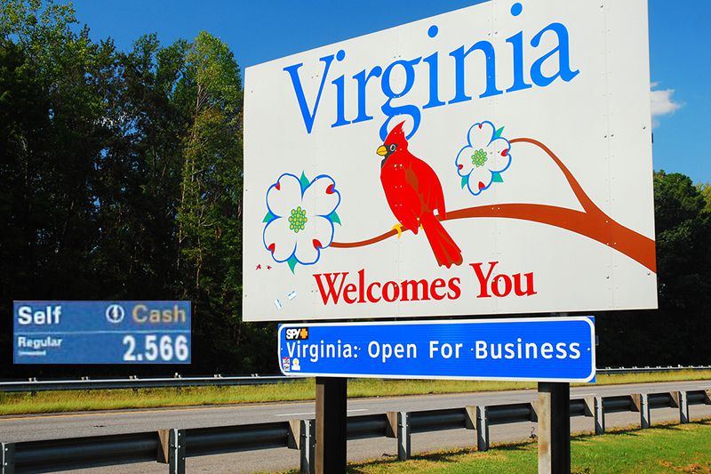 Welcome to Virginia sign
