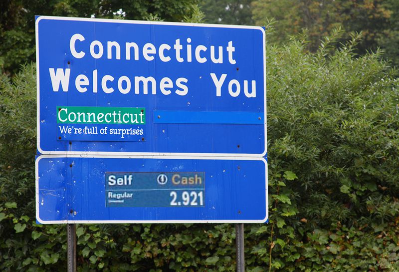 Welcome to Connecticut sign