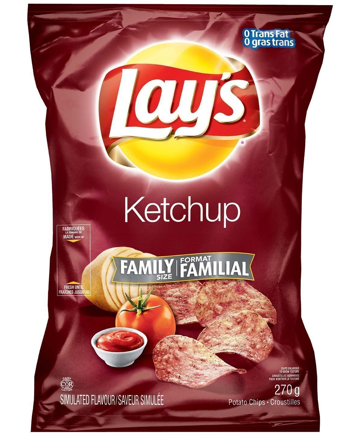 Canadian Lays Ketchup Flavour Chips