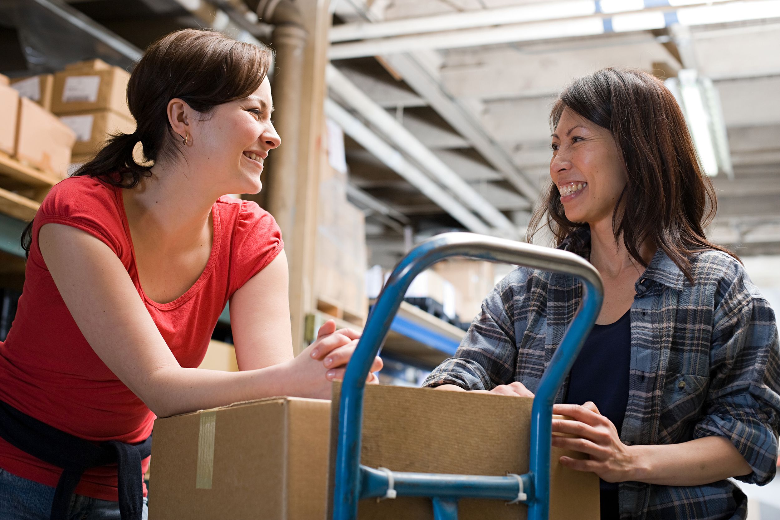 colleagues in warehouse in Canada