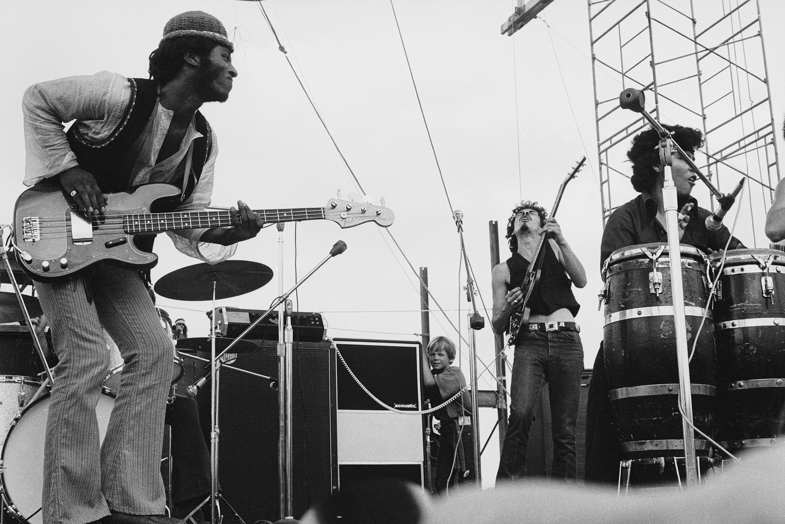 David Brown plays with Santana at Woodstock