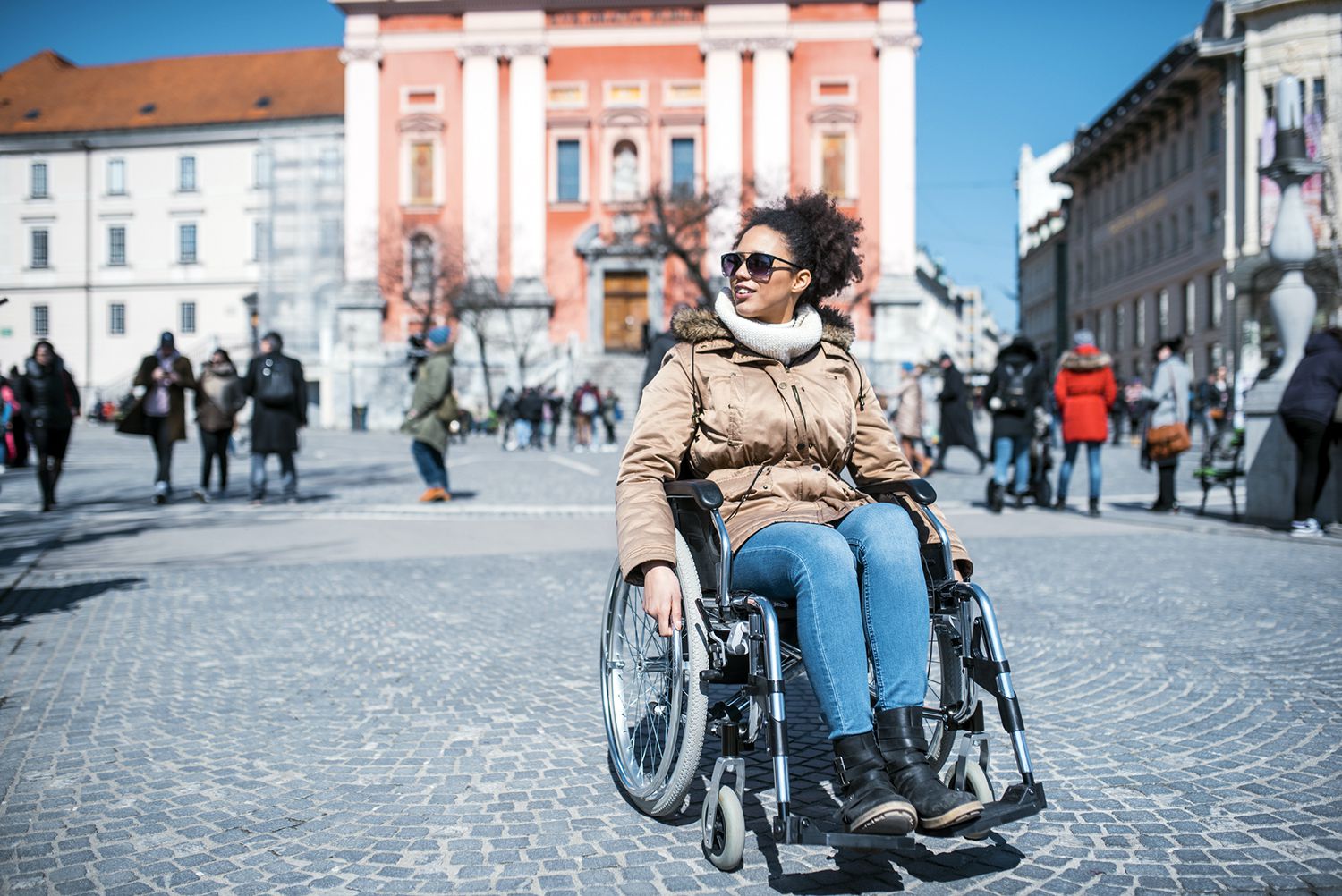 woman in wheelchair in ljubljana