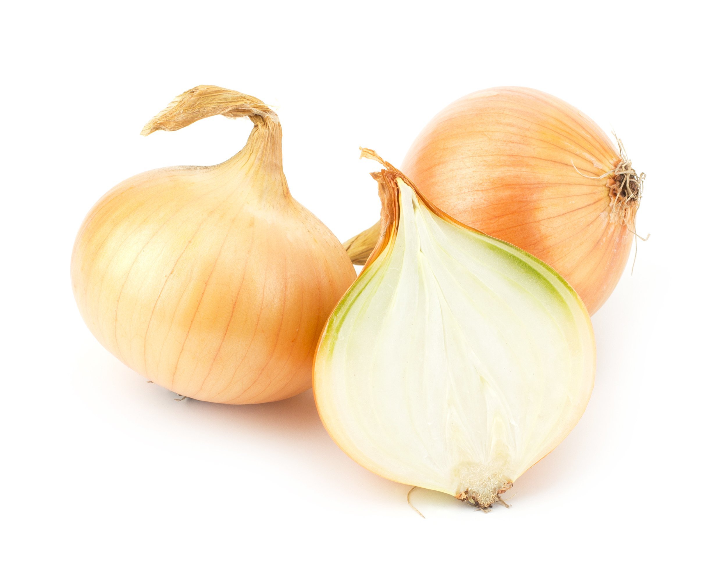 three bulbs of sweet onions