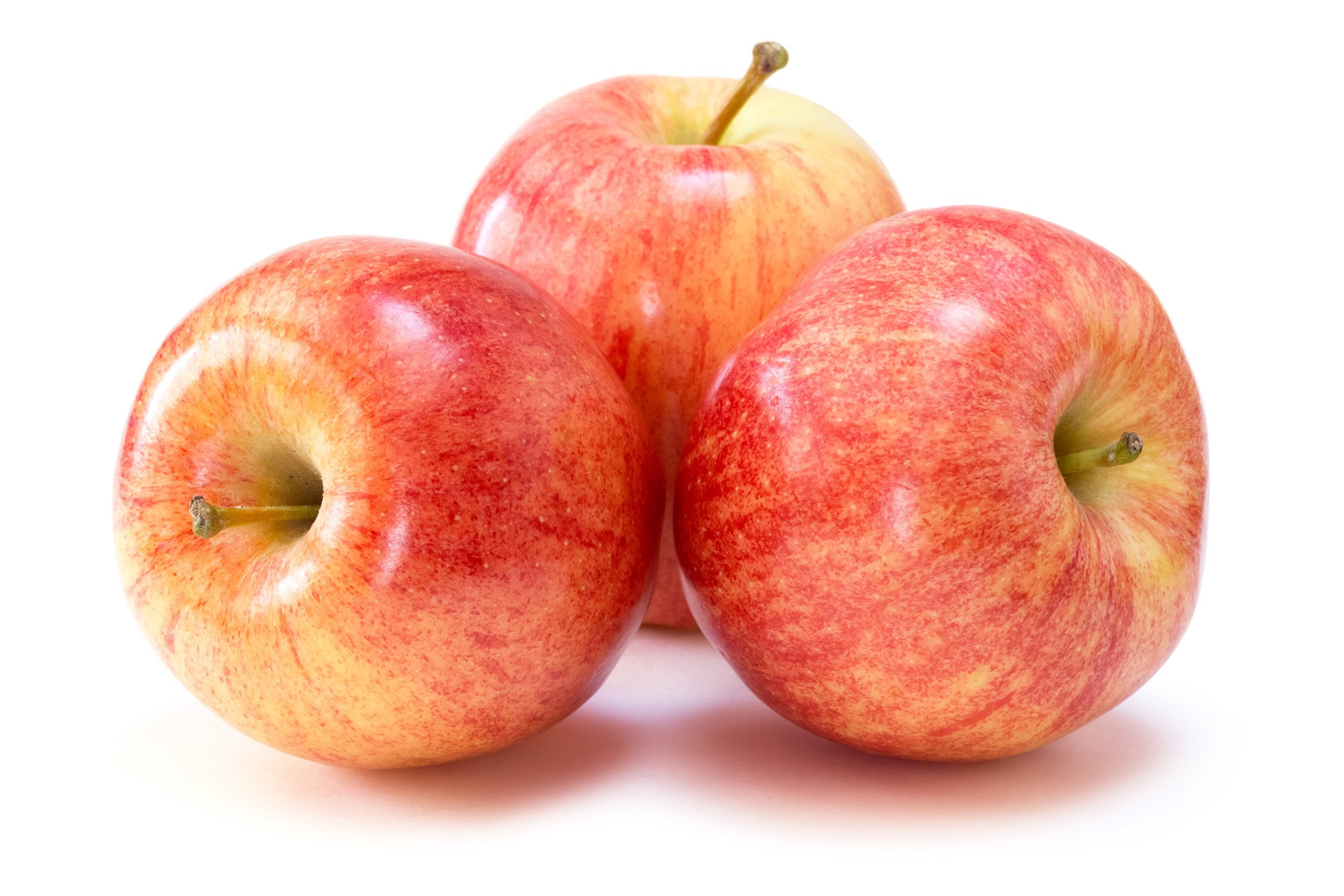 three Gala apples