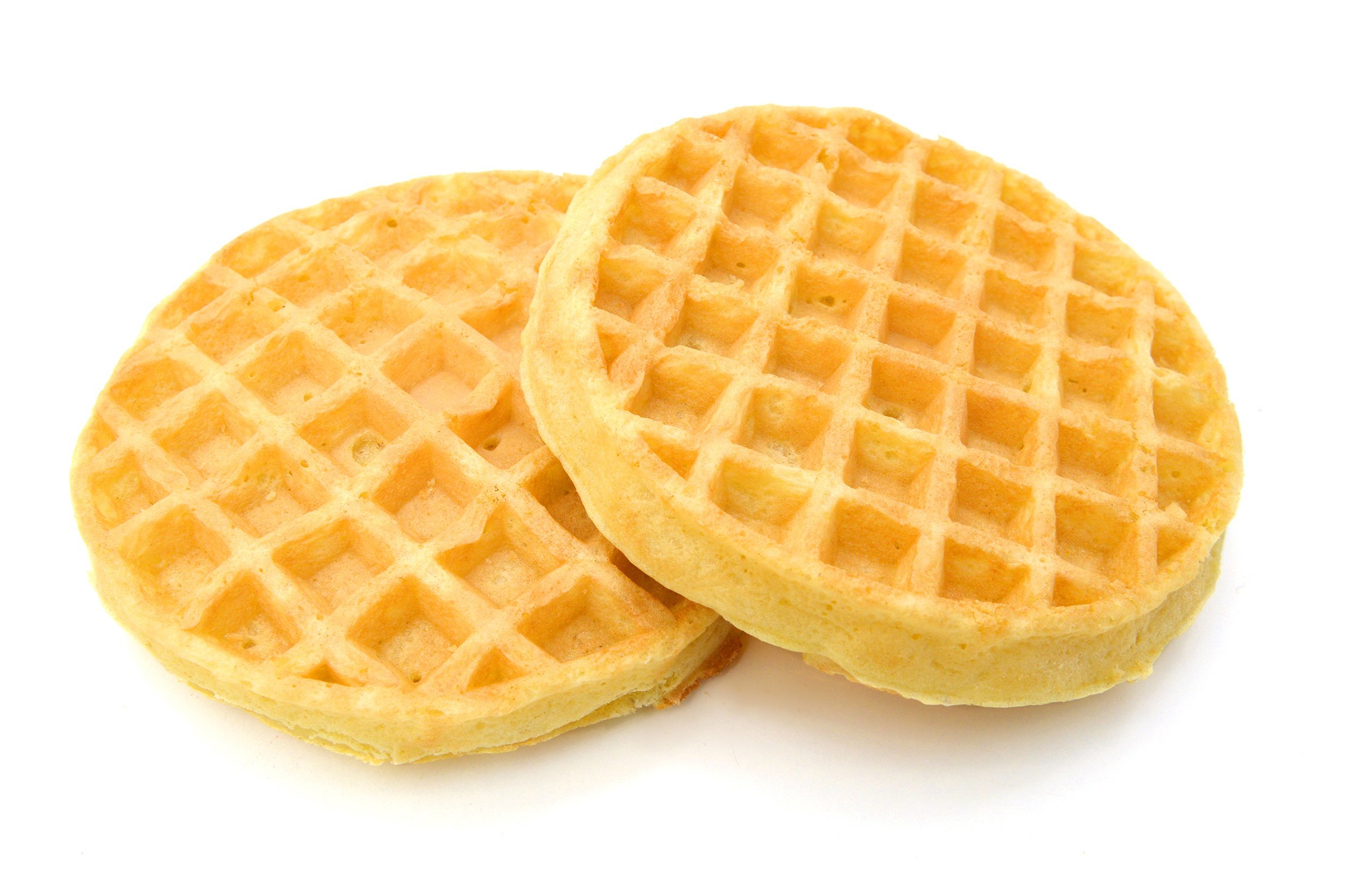 two frozen waffles