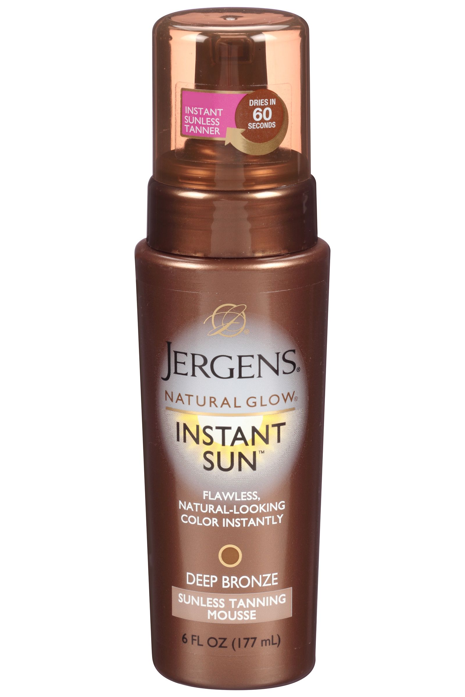 Jergens Natural Glow Instant Sun Deep Bronze Sunless Tanning Mousse