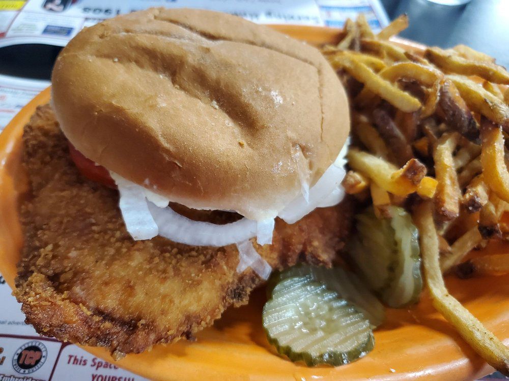 Pork Tenderloin Sandwich, Nick's Kitchen, Huntington, Indiana