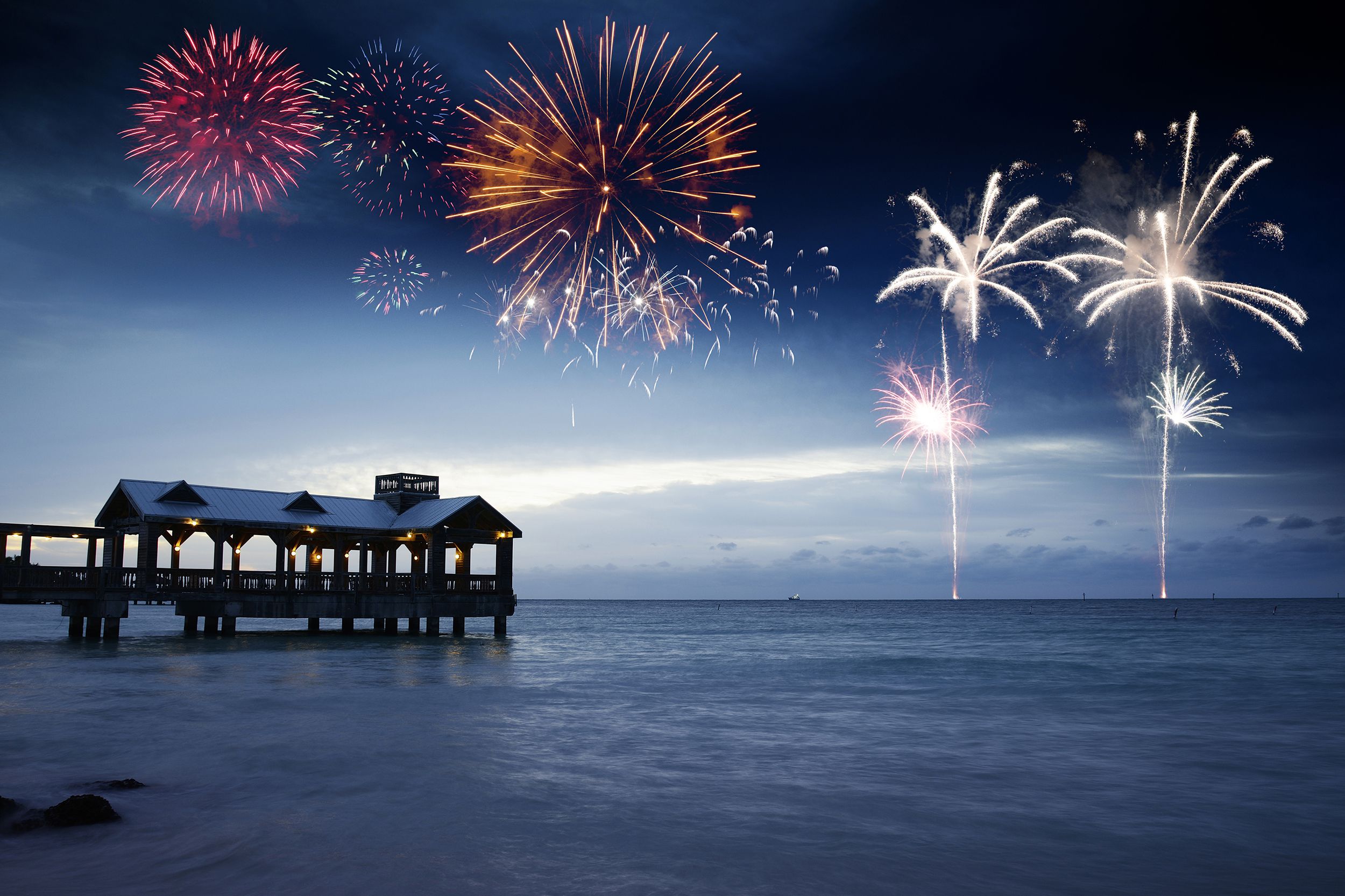 fireworks at The Key Lime Festival, Key West, Florida